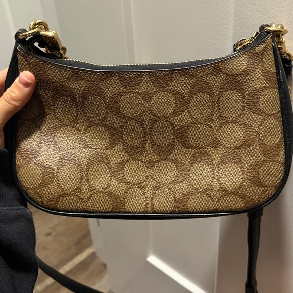 Coach Tan and Black Shoulder Bag - Picture 2 of 3